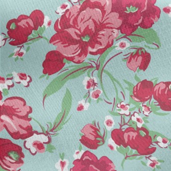 Beautiful Bright Flowers Jersey Backed Fleece