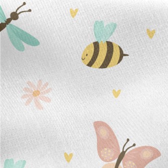 Colorful Insect Kingdom Jersey Backed Fleece