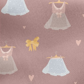 Cute Girl Dress Jersey Backed Fleece