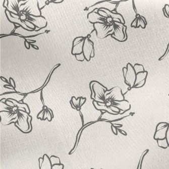 Beautiful And Generous Flowers Jersey Backed Fleece