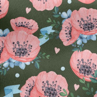 Huge Simple Flowers Jersey Backed Fleece
