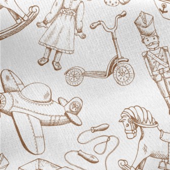 Sketch Antique Toys Jersey Backed Fleece