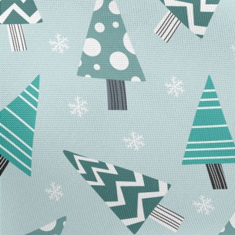 Geometric Wavy Christmas Tree Pongee