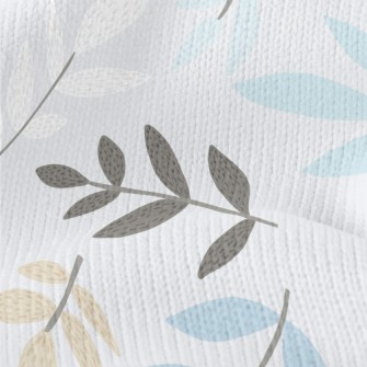 Pastel Colored Leaves Stretch Jersey