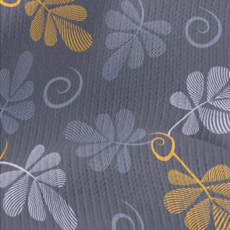 Psychedelic Lines Leaves Stretch Jersey