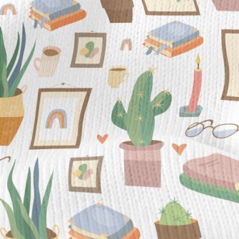 Home Succulent Potted Plants Stretch Jersey