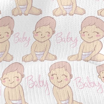 Smiling Cute Baby Stretch Jersey