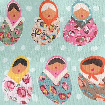 Colorful Russian Doll Stretch Jersey