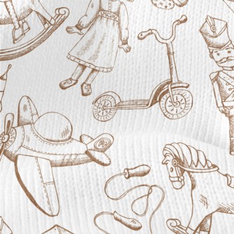 Sketch Antique Toys Stretch Jersey