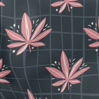 Bright Marijuana Leaves Lightweight Cotton Poplin