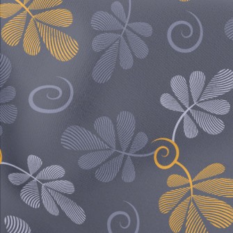 Psychedelic Lines Leaves Lightweight Cotton Poplin