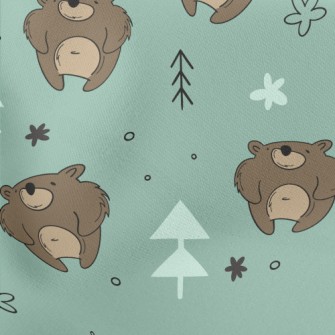 Funny Expression Bear Lightweight Cotton Poplin