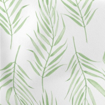 Fresh Little Willow Leaves Lightweight Cotton Poplin