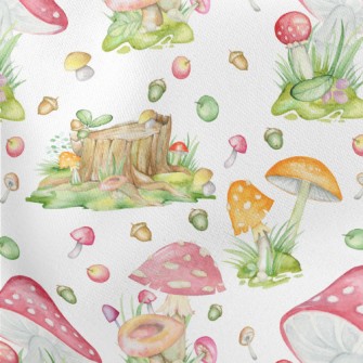 Watercolor Fairy Tale Big Mush Lightweight Cotton Poplin