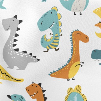 Simple Line Dinosaur Lightweight Cotton Poplin