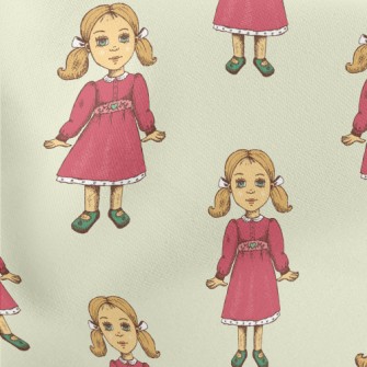 Girl With Twin Tails Lightweight Cotton Poplin