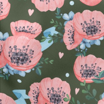 Huge Simple Flowers Lightweight Cotton Poplin