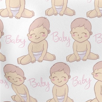 Smiling Cute Baby Lightweight Cotton Poplin