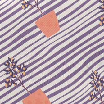 Wenqing Small Potted Plant Midweight Cotton Poplin