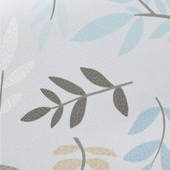 Pastel Colored Leaves Midweight Cotton Poplin