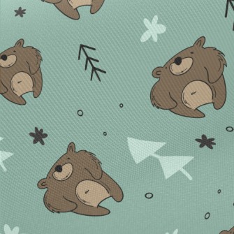 Funny Expression Bear Midweight Cotton Poplin
