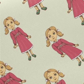 Girl With Twin Tails Midweight Cotton Poplin