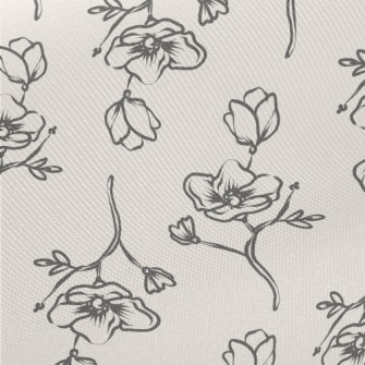 Beautiful And Generous Flowers Midweight Cotton Poplin