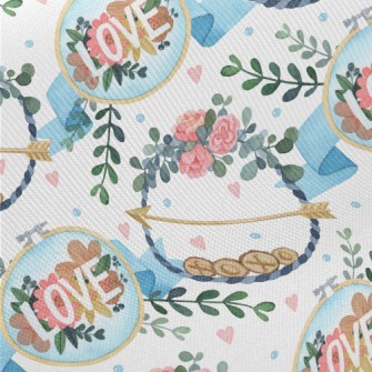 Love Decorative Wreath Midweight Cotton Poplin