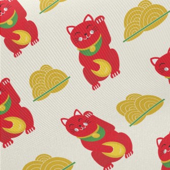 Lucky Cat Midweight Cotton Poplin