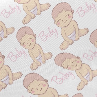 Smiling Cute Baby Midweight Cotton Poplin