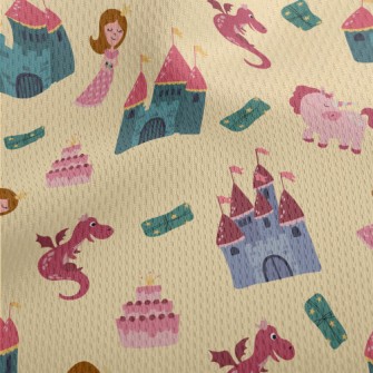 Fairy Tale Princess And Castle Athletic Mesh Flat Back