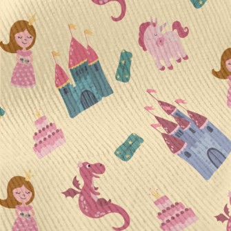 Fairy Tale Princess And Castle Standard Corduroy