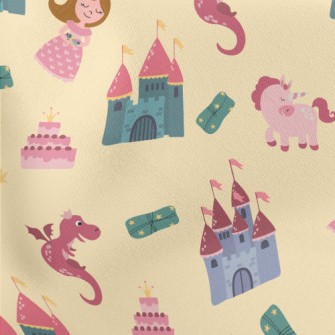 Fairy Tale Princess And Castle Stretch Ponte