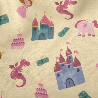 Fairy Tale Princess And Castle Minky