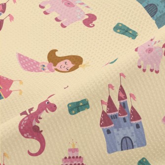 Fairy Tale Princess And Castle Piqué