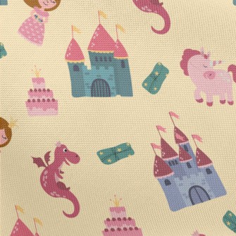 Fairy Tale Princess And Castle Pongee