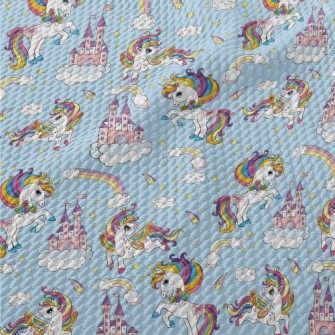 Bright And Realistic Rainbow P Birdseye Piqué
