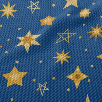 Shining And Beautiful Stars Birdseye Piqué