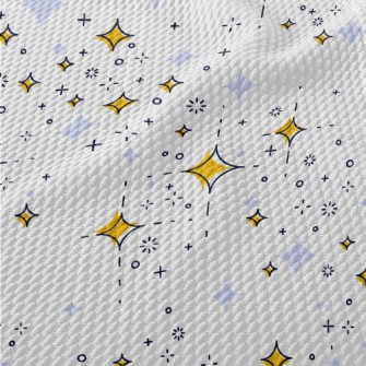 Simple Design Of Stars Birdseye Piqué