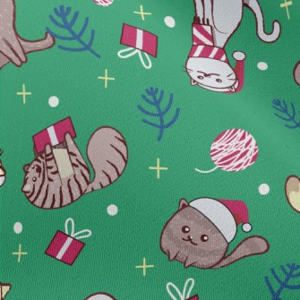 Cat Wearing Santa Hat Chiffon