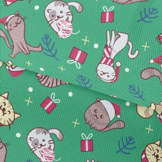 Cat Wearing Santa Hat Waterproof Oxford