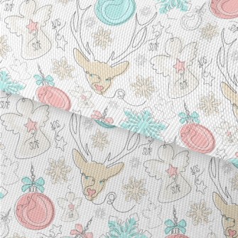 Line Pattern Of Christmas Deco Waterproof Oxford