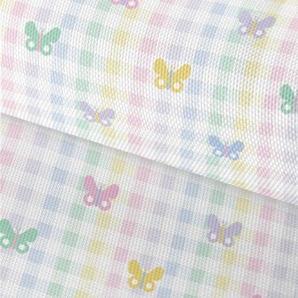 Colorful Butterfly Plaid Waterproof Oxford