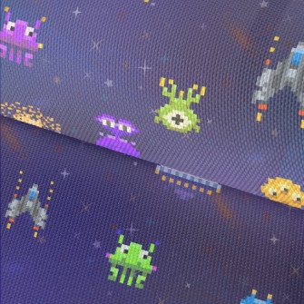 Pixel Style Alien Waterproof Oxford