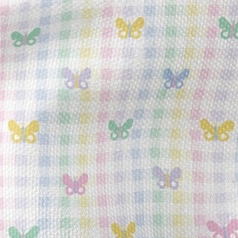 Colorful Butterfly Plaid Waterproof Canvas