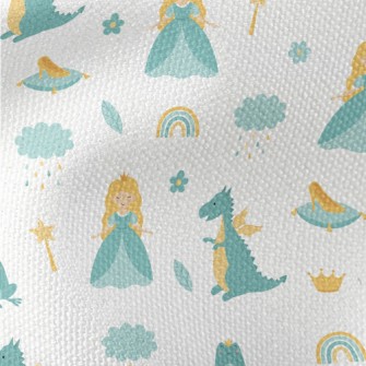 Cute Princess And Dragon Waterproof Canvas