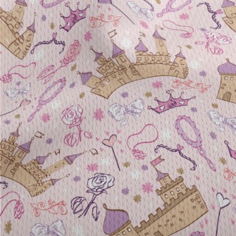 Pink Magic Castle And Items Athletic Mesh Flat Back