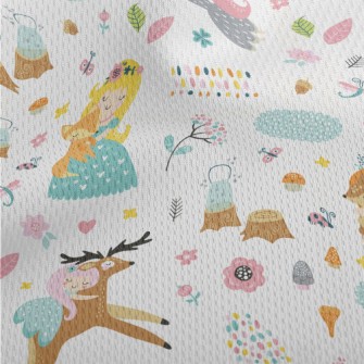 Cute Fairy Tale Princesses Athletic Mesh Flat Back