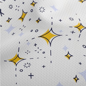 Simple Design Of Stars Athletic Mesh Flat Back