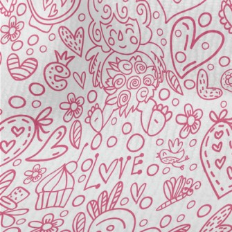 Pink And Complex Angel Lines Terry